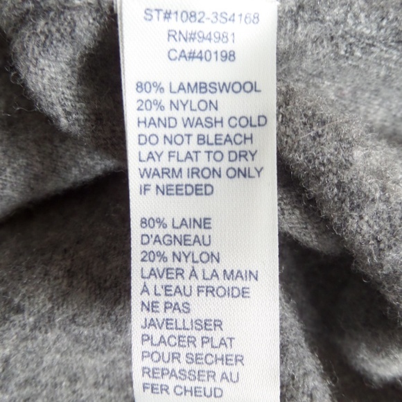 HERITAGE Size S Long Sleeve Gray CARDIGAN SWEATER - Picture 7 of 7